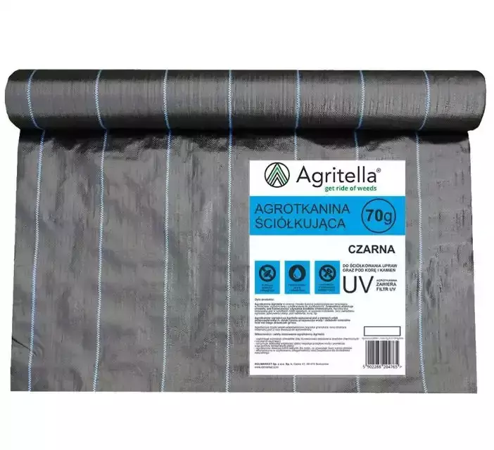 Agritella Agrotkanina czarna PP 70g 0.8x100m 1