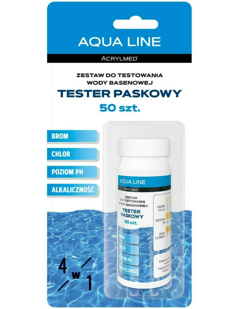 Acrylmed Happool pH TESTER 50 pasków 4w1 1