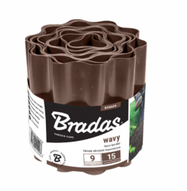 Bradas obrzeże ogrodowe 10cmx9m BRĄZ 1