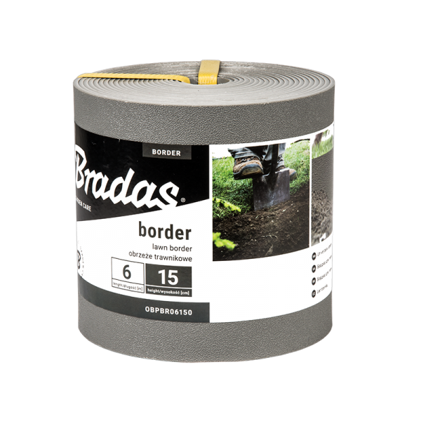 Bradas obrzeże trawnikowe Border 6mx15cm szare 1