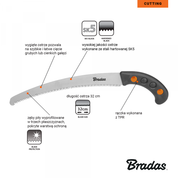 Bradas piła do gałęzi 320mm V-Series KTV1404 1