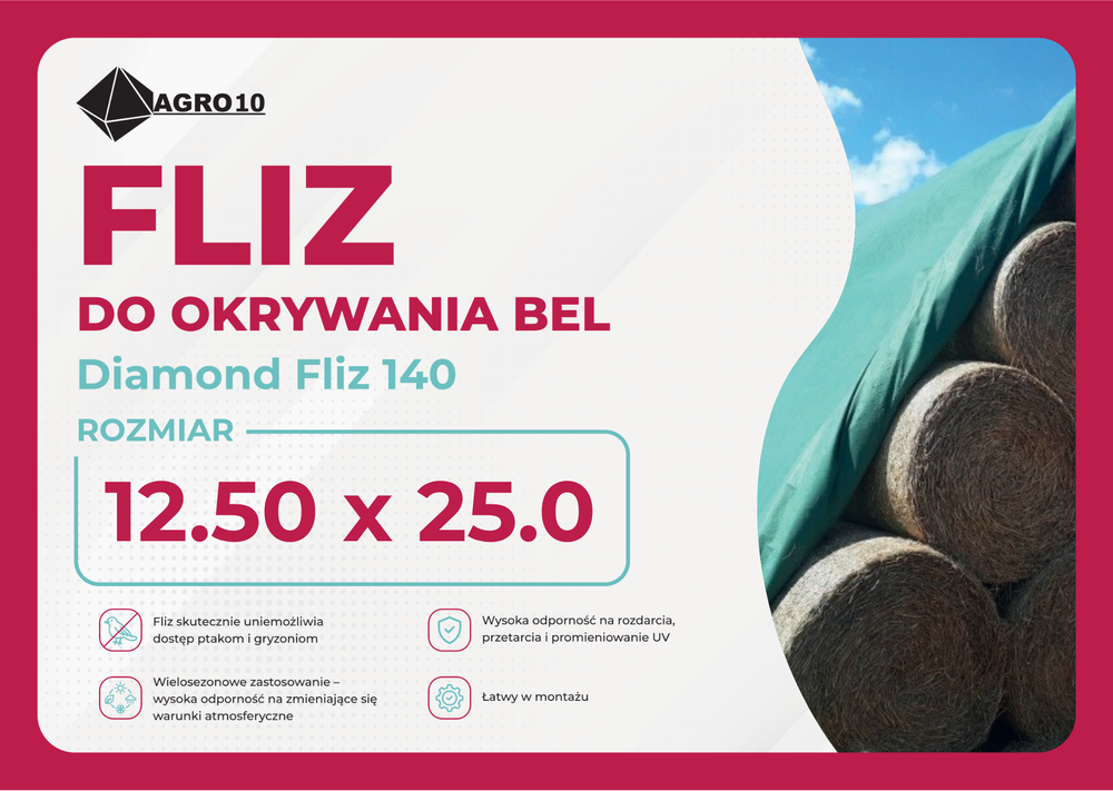 Diamond Fliz do okrywania bel 12.50 x 25.00m (200 Bel) 1
