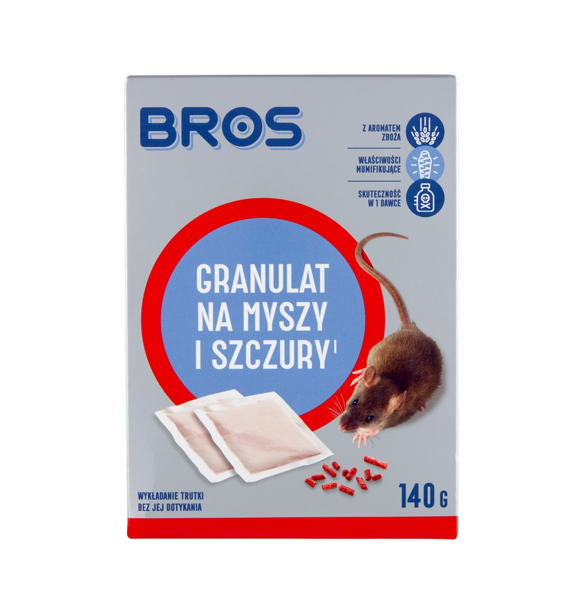 Bros granulat na myszy i szczury 140g 1