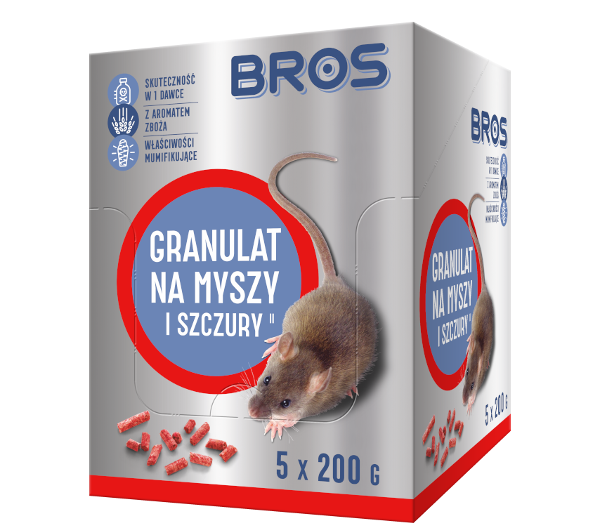 Bros granulat na myszy i szczury 1kg - 5x200g doypack 1