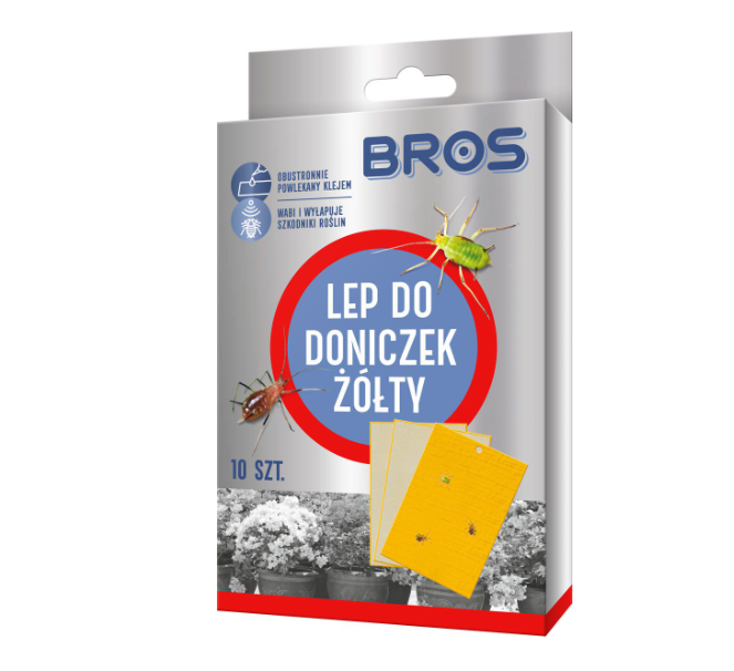 Bros lep do doniczek żółty 10szt 1