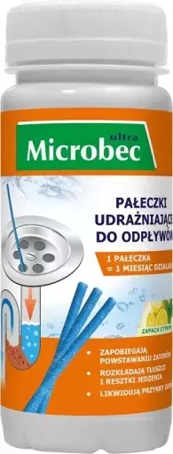 Bros Microbec pałeczki udrażniające do odpływów 12szt. 1