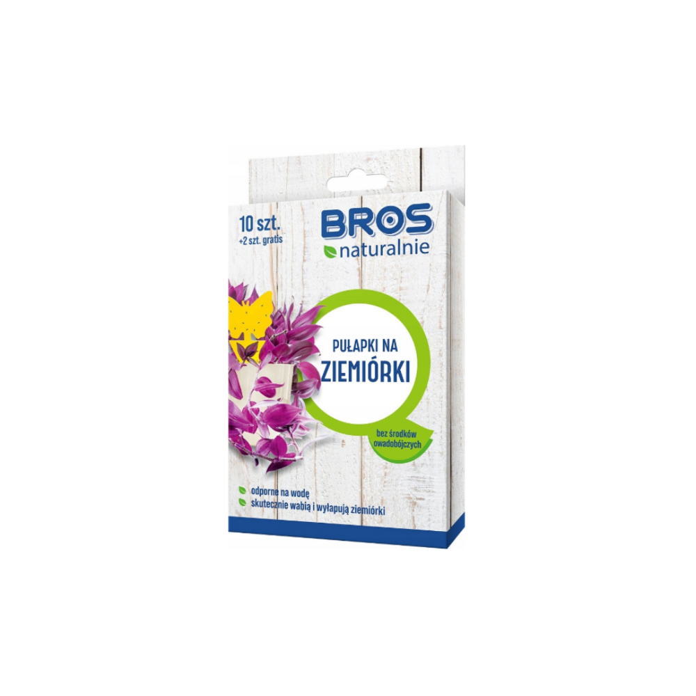 Bros Naturalnie pułapki na ziemiórki 10szt. + 2szt. GRATIS 1
