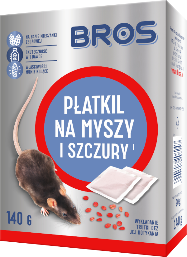 Bros trutka płatki na myszy i szczury 140g 1