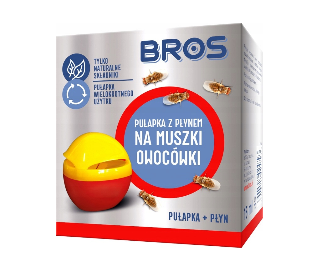 Bros pułapka na muszki owocówki z płynem 1