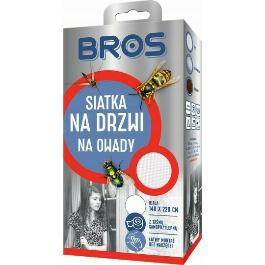 Bros siatka na drzwi 140x220 biała 1