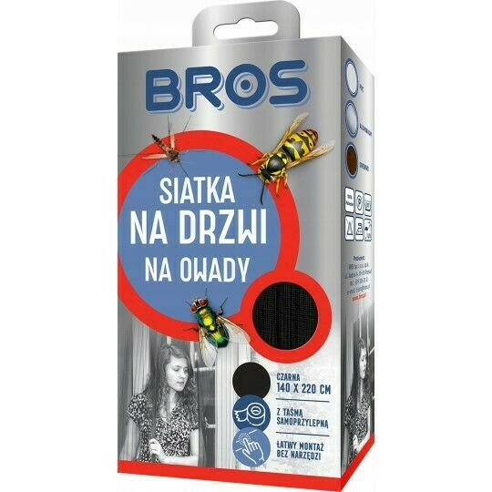 Bros siatka na drzwi 140x220 czarna 1