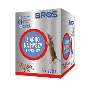 Bros ziarno na myszy i szczury 1kg - 5x200g doypack 1