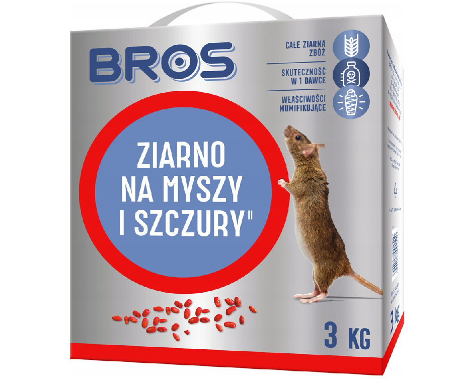 Bros trutka ziarno na myszy i szczury 3kg 1