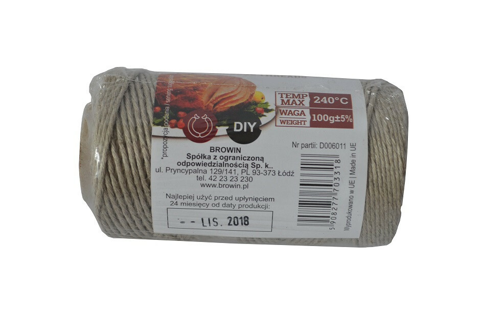 Browin sznur lniany wędliniarski 100g 310203 1