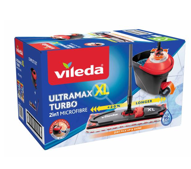 CH-Vileda komplet mop płaski ultramax XL + wiadro turbo box 1