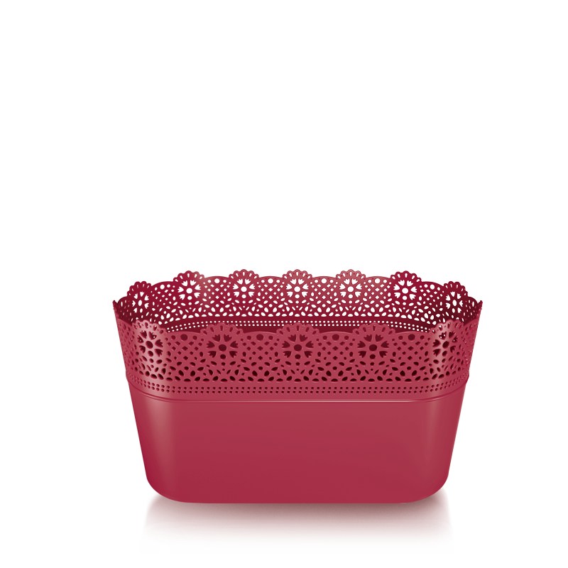Doniczka Lace 285x135x155 malina 1