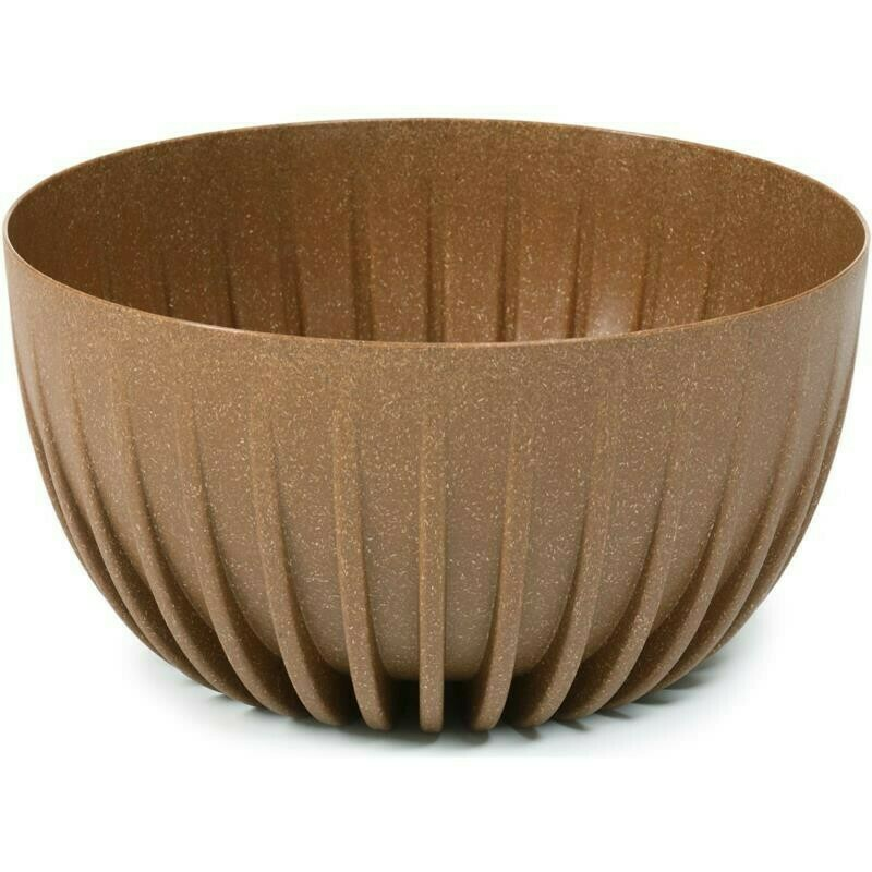 Doniczka misa Mira eco wood 300mm naturalne drewno 1
