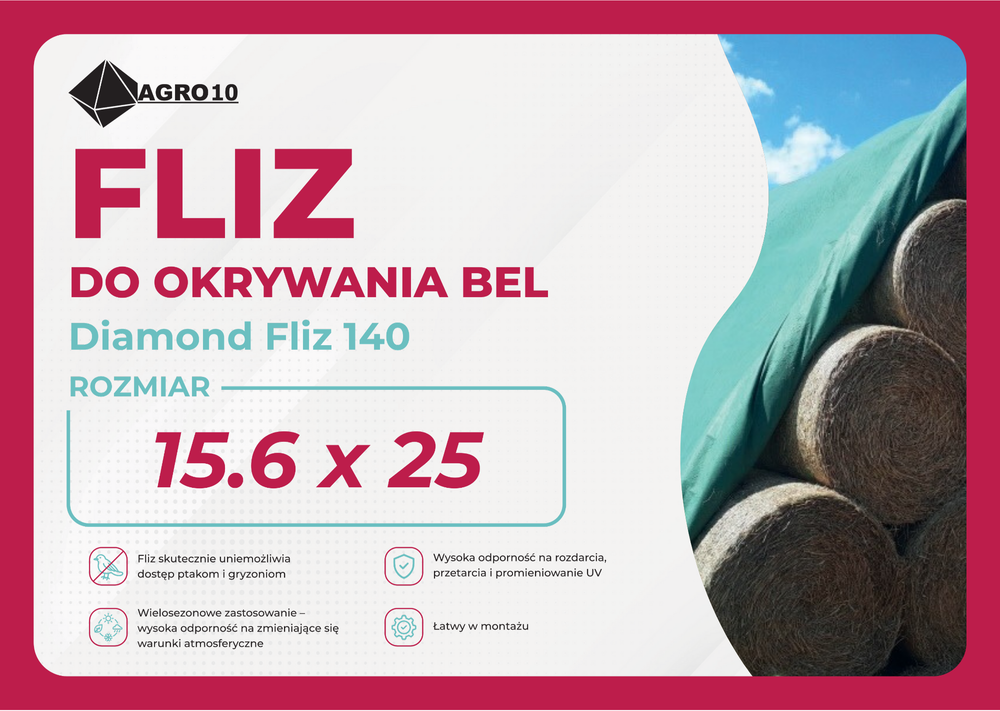 Diamond Fliz do okrywania bel 15.60 x 25.00m (300 Bel) 1
