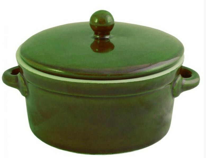 Garnek ceramiczny 1l zielony+pokrywa kod 3118 1