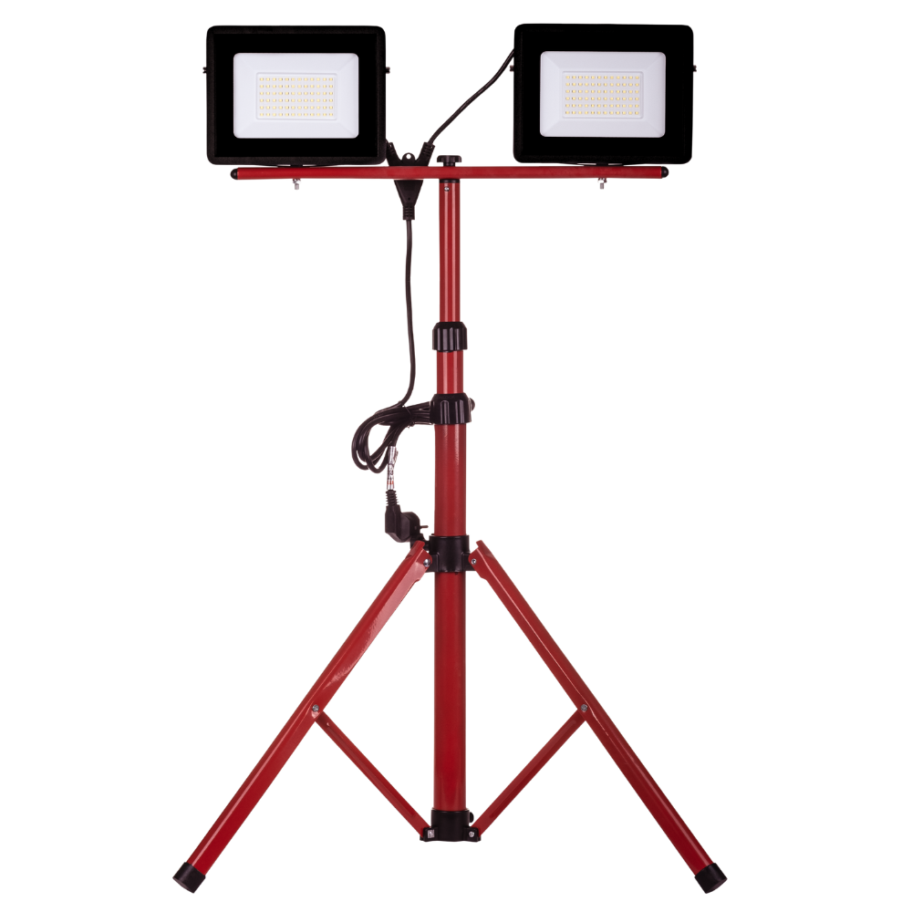 Germina naświetlacz LED 2x50W + STATYW CZERWONY 1
