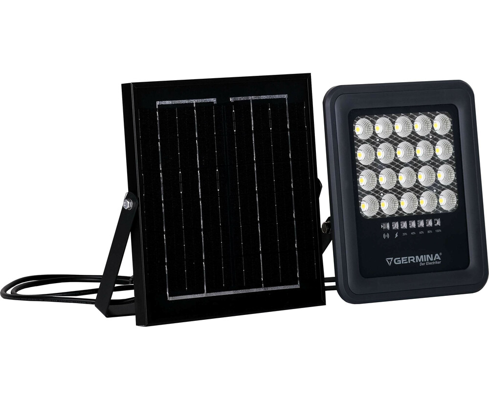 Germina naświetlacz LED z panelem solarnym Gemini  50W 1