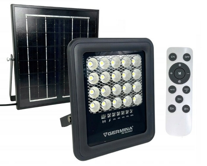 Germina naświetlacz LED z panelem solarnym Gemini 100W 1