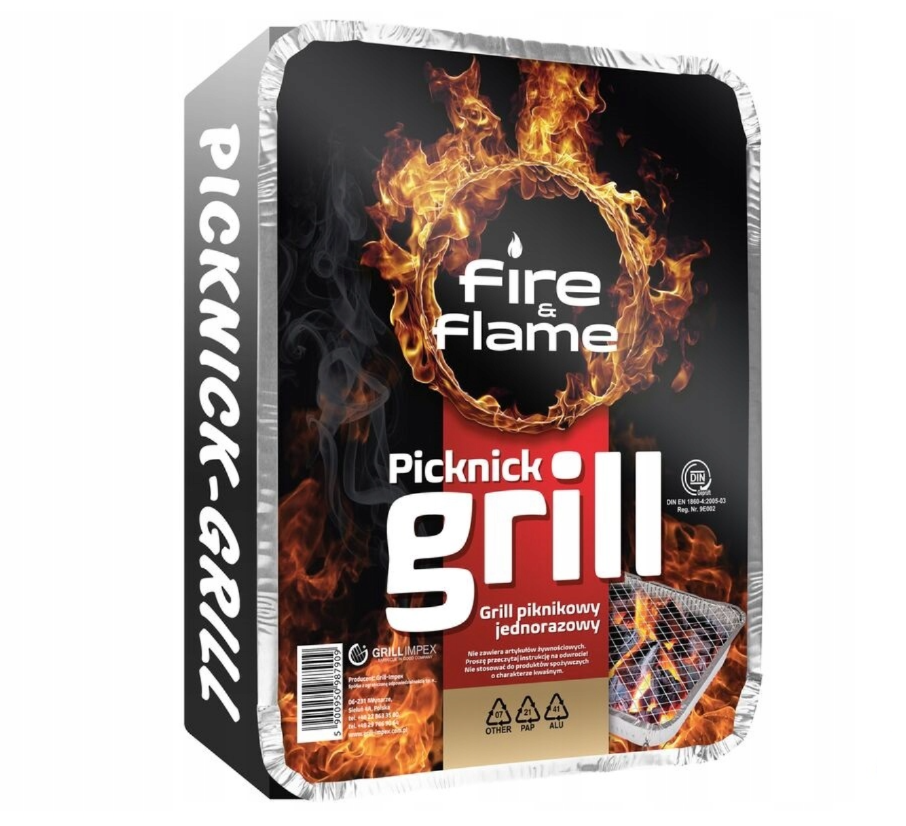 Grill jednorazowy fire and flame 1