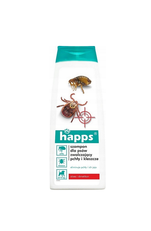Happs szampon dla psów zwalczający pchły i kleszcze 250ml 1