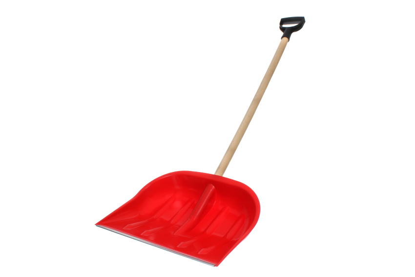 JOLMET Łopata do śniegu czerwona 47cm trzonek drewniany 1