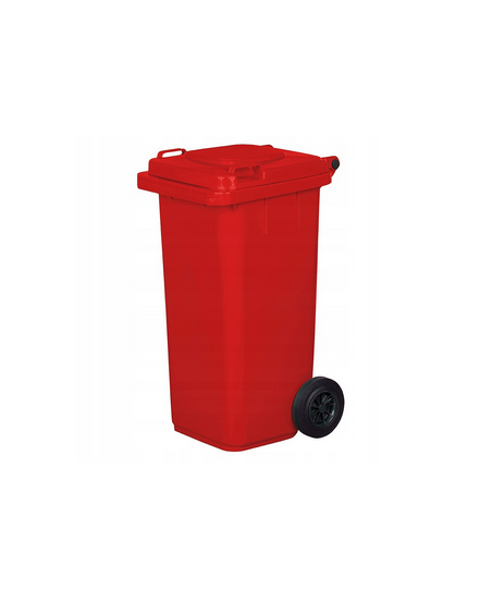Kosz   120l na śmieci czerwony / PREMIUM 1