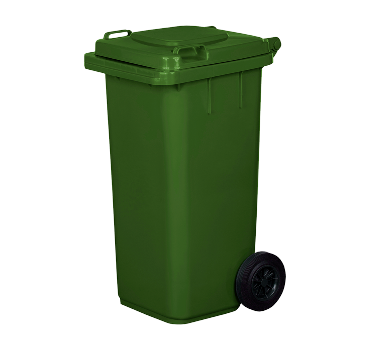 Kosz   120l na śmieci zielony 1