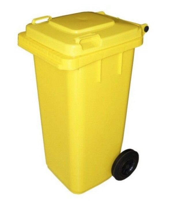 Kosz   240l na śmieci żółty / PREMIUM 1