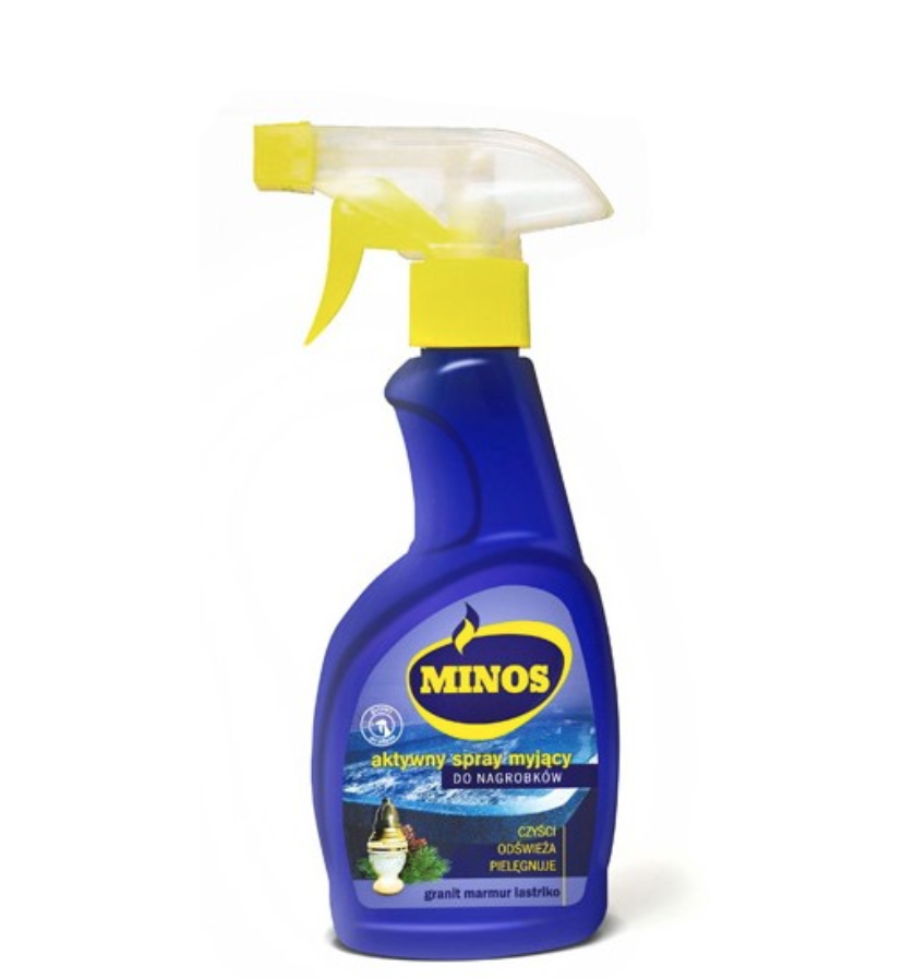 Minos aktywny spray myjący 400ml+ścierka 1