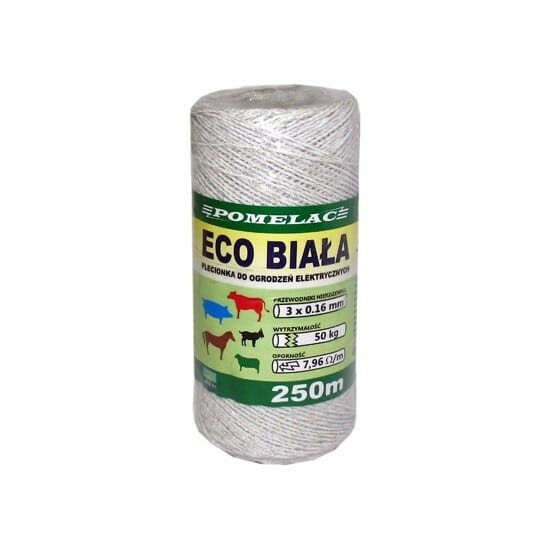 Pomelac Szpula plecionka ECO 250m biała 1