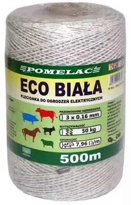 Pomelac Szpula plecionka ECO 500m biała 1