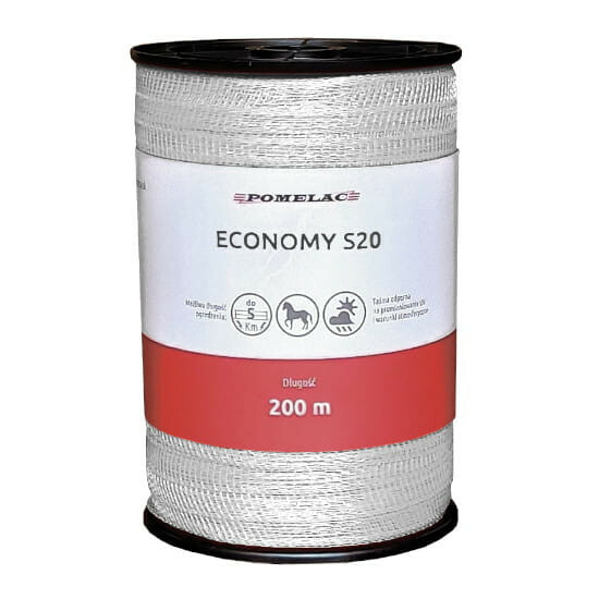 Pomelac Szpula z taśmą ECO S20 / 200m biała 1