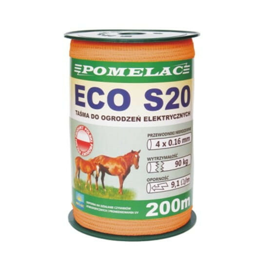 Pomelac Szpula z taśmą ECO S20 / 200m pomarańczowa 1