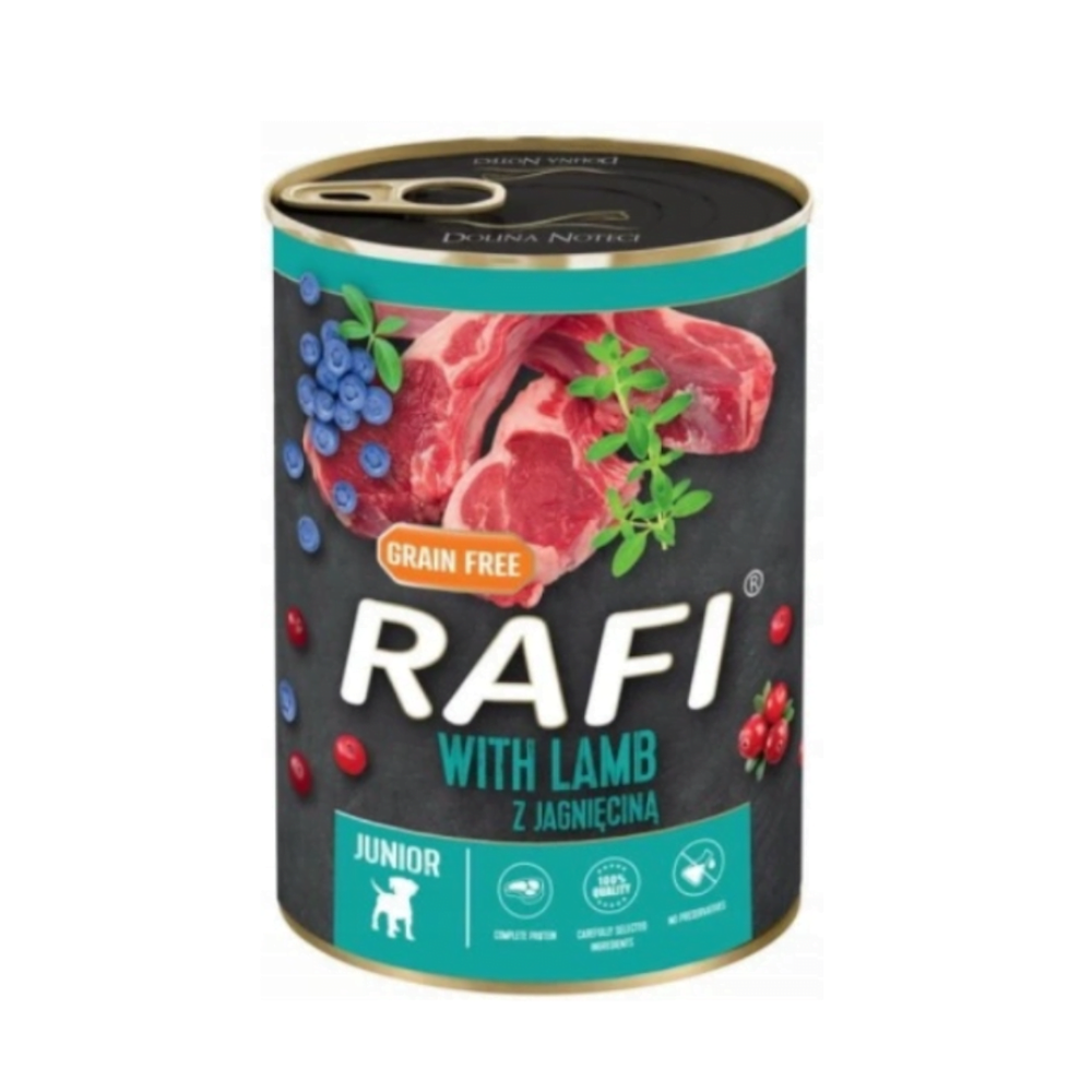 Rafi Junior Pies 400g jagnięcina/żurawina/borówka 1