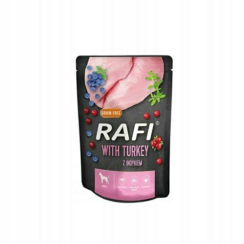 Rafi Pies saszetka 300g indyk/borówka/żurowina 1
