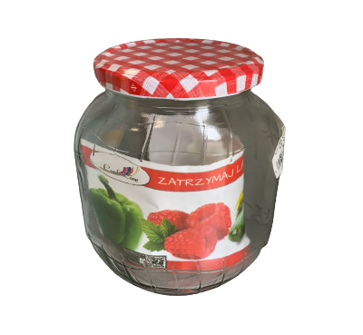 Słoik z zakrętką  720ml fi82 owalny 1