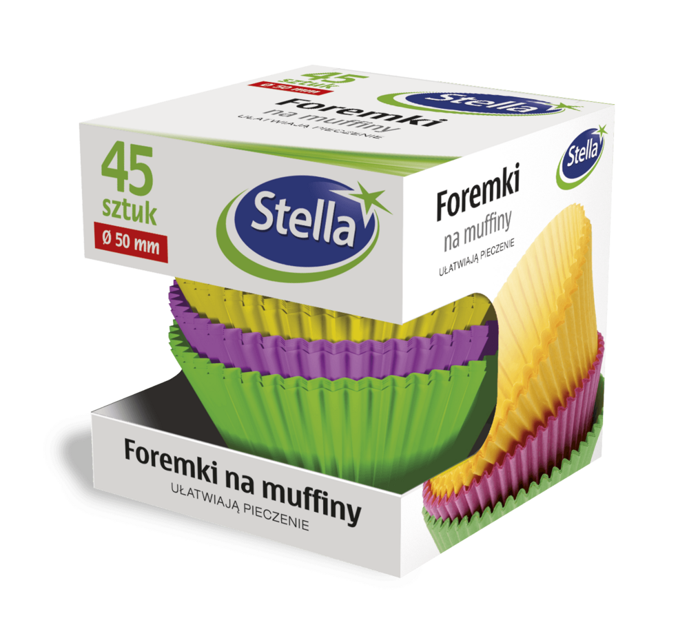 Stella foremki na muffinki kolor 45szt 1