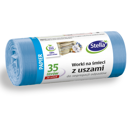 Stella worki do segregacji 35l/20szt papier z uszami 1
