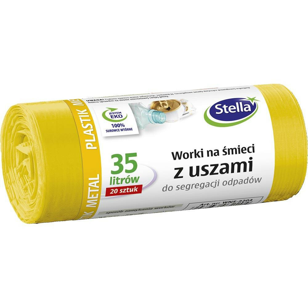 Stella worki do segregacji 35l/20szt plastik z uszami 1