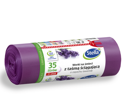 Stella worki lawendowe   35l/15szt z taśmą 1