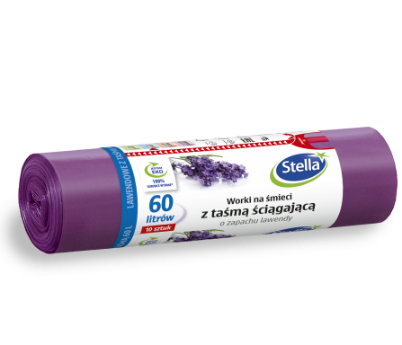 Stella worki lawendowe   60l/10szt z taśmą 1