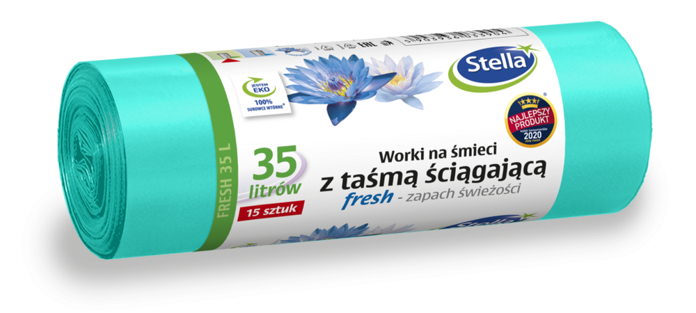 Stella worki o świeżym zapachu 35l/15szt z taśmą 1