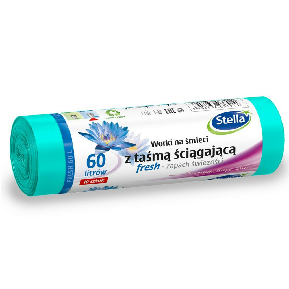 Stella worki o świeżym zapachu 60l/10szt z taśmą 1