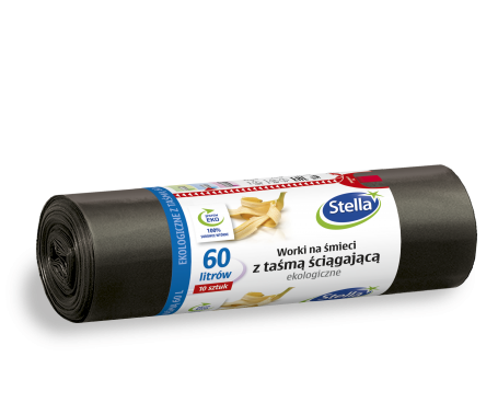 Stella worki z taśmą ekologiczne   60l/10szt 1