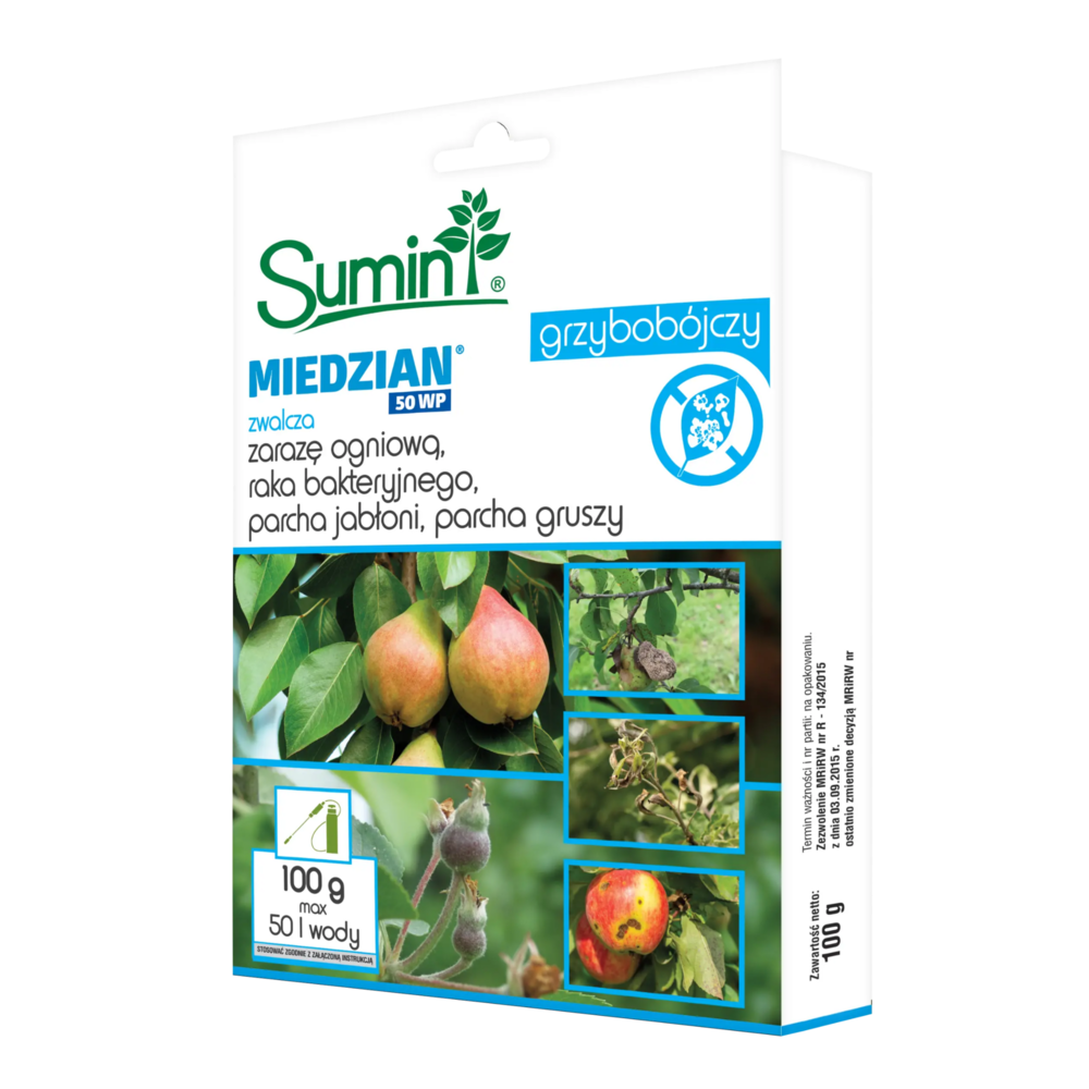 Sumin Miedzian 50 WP 100g środek grzybobójczy 1