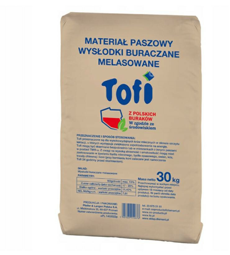 TOFI Wysłodki melasowane 6mm worek 30kg  L362524 1